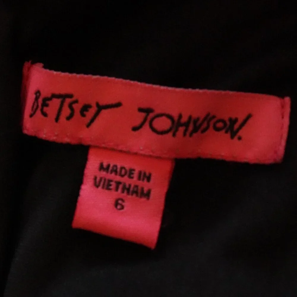 Betsey Johnson, Shimmer Floral Burnout Velvet Fit & Flare‎ Dress, Black, Blue - Picture 4 of 6